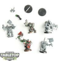 Orks - 5 x Ork Nobz - teilweise bemalt