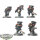Blood Angels - 5 x Sanguinary Guard klassisch - teilweise bemalt