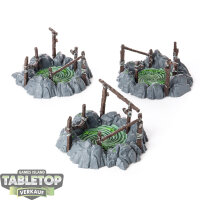 Skaven - 3x Skaven Gnawholes - bemalt