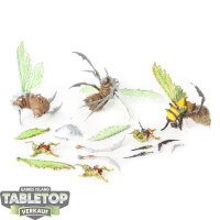 Maggotkin of Nurgle - 3x Plague Drones - teilweise bemalt