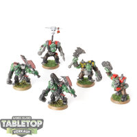 Orks - 5x Ork Nobz - klassisch - teilweise bemalt