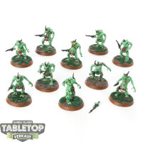 Maggotkin of Nurgle - 10 Plaguebearers - bemalt