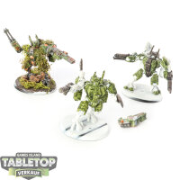 Tau Empire - 3x XV8 Crisis Battlesuit Team - teilweise...