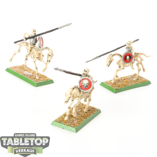 Vampire Counts - 3 Skeleton Horsemen - bemalt