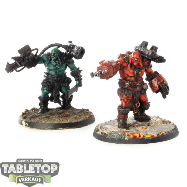 Chaos Space Marines - 2 x Obliterators - teilweise bemalt