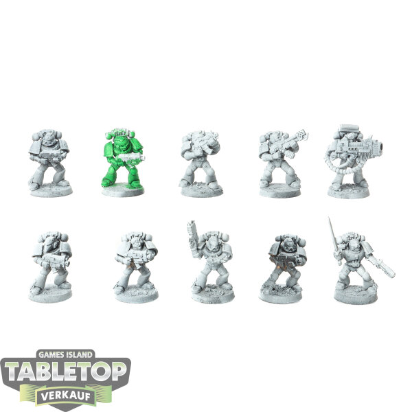 Space Marines - 10 Tactical Squad - teilweise bemalt