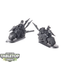 Dark Angels - 2x Ravenwing Black Knights - grundiert