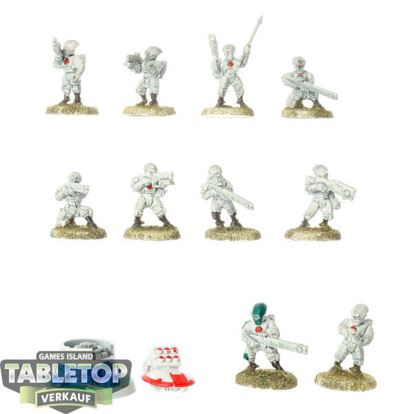 Tau Empire - 10 x Fire Warriors Strike Team - teilweise bemalt