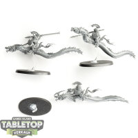 Idoneth Deepkin - 3 x Akhelian Morrsarr Guard - unbemalt
