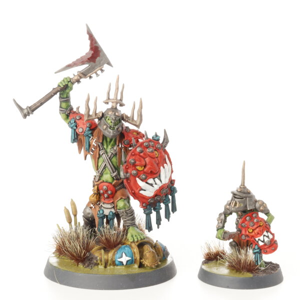 Orruk Warclans - Killaboss with Stab-grot - bemalt