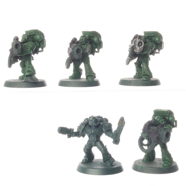 Space Marines - 5x Devastator Squad - teilweise bemalt