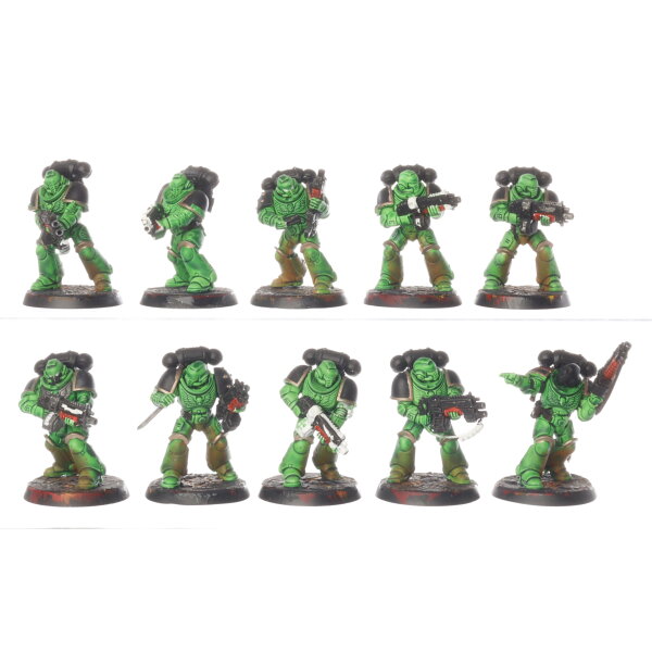 Space Marines - 10x Intercessors - teilweise bemalt