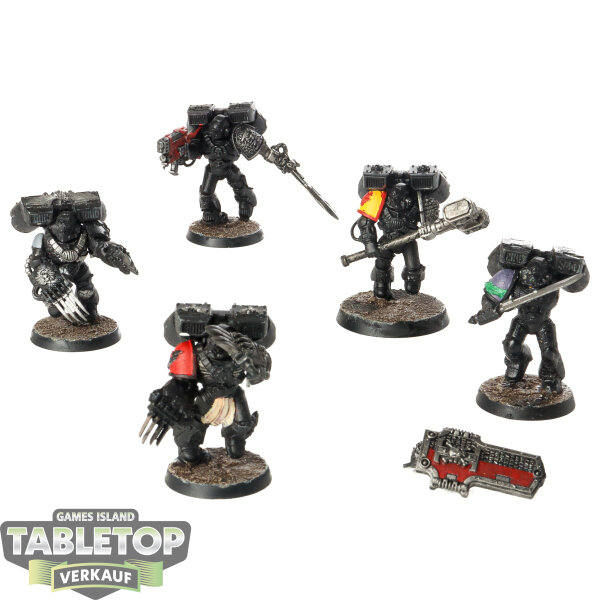 Deathwatch - 5x Vanguard Veteran Squad - teilweise bemalt