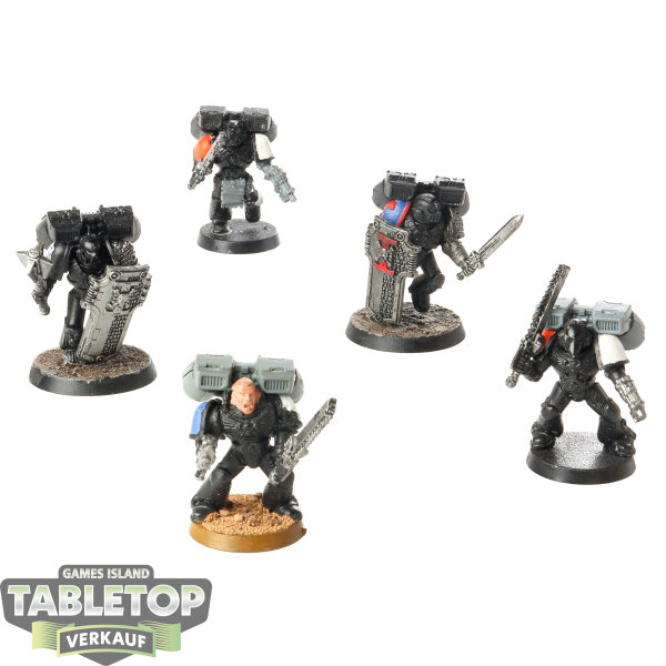 Deathwatch - 5x Vanguard Veteran Squad - teilweise bemalt