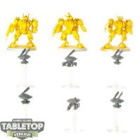 Tau Empire - 3x XV8 Crisis Battlesuits - teilweise bemalt