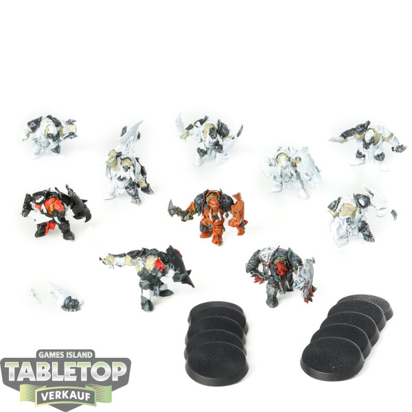 Orruk Warclans - 10 Ardboyz - teilweise bemalt