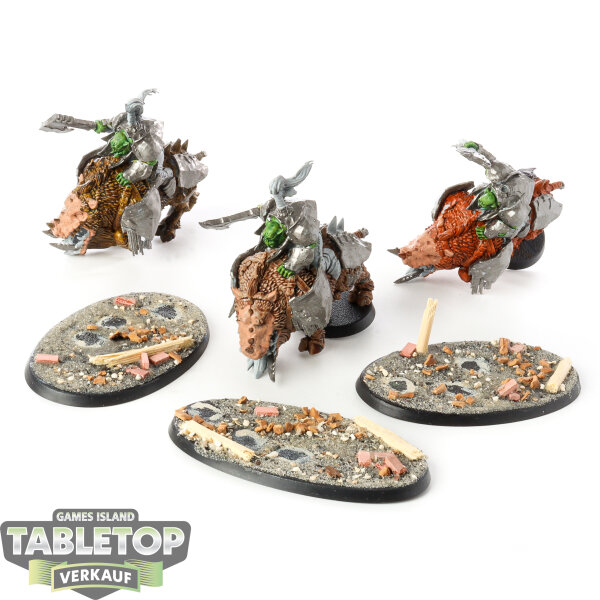 Orruk Warclans - 3x Gore-gruntas - bemalt