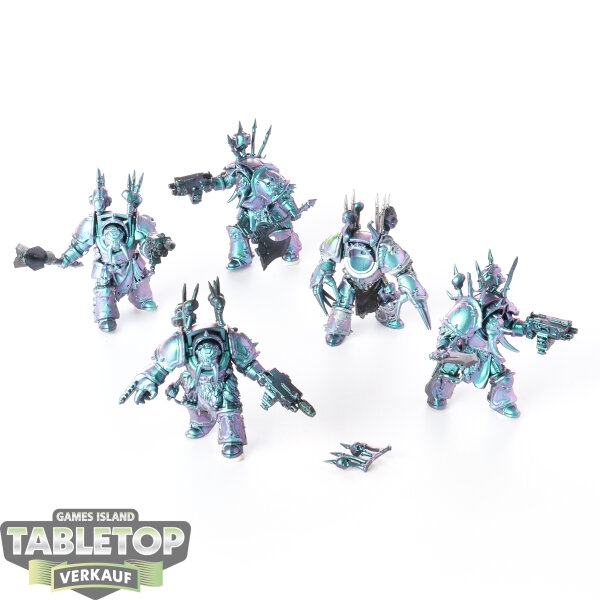 Aeldari - 5x Chaos Terminators - bemalt