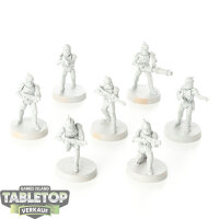 Galaktische Republik - 7x Phase I Clone Troopers - grundiert