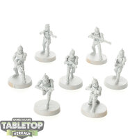 Galaktische Republik - 7x Phase I Clone Troopers - grundiert