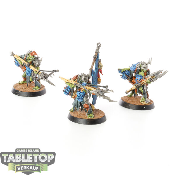 Orruk Warclans - 3 x Man-Skewer Boltboyz - bemalt