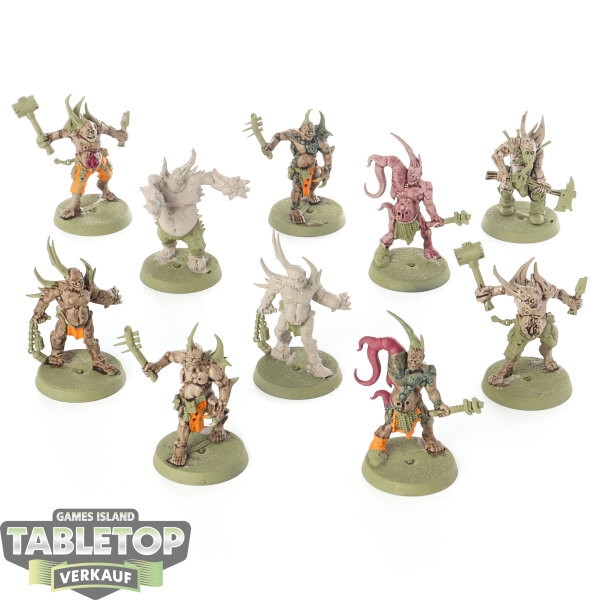 Death Guard - 10x Poxwalkers - teilweise bemalt