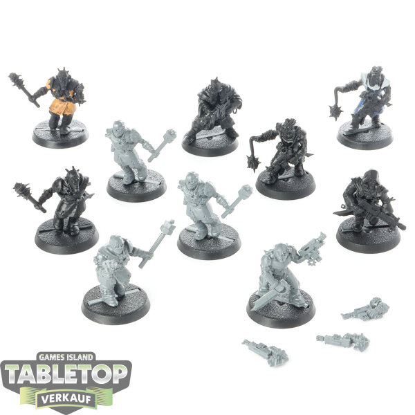 Chaos Space Marines - 10x Chaos Cultists klassisch - teilweise bemalt