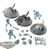 Space Wolves - 3x Thunderwolf Cavalry - teilweise bemalt