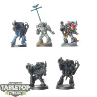 Space Wolves - 5 Space Wolves Long Fangs - teilweise bemalt