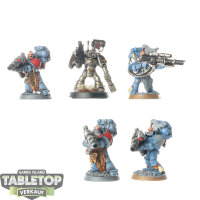 Space Wolves - 5 Space Wolves Long Fangs - teilweise bemalt