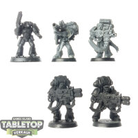 Space Wolves - 5 Space Wolves Long Fangs - teilweise bemalt