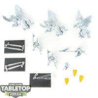 Kingdom of Bretonnia - 3 Pegasus Knights - teilweise bemalt