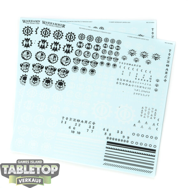 Horus Heresy - 2x Mechanicum Macro Constructs Transfer Sheets - Sonstiges