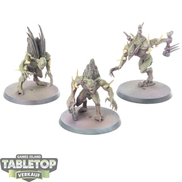 Soulblight Gravelords - 3x Vargheists - teilweise bemalt