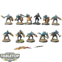 Seraphon - 11x Saurus Warriors - teilweise bemalt