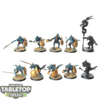 Seraphon - 10x Saurus Warriors - teilweise bemalt