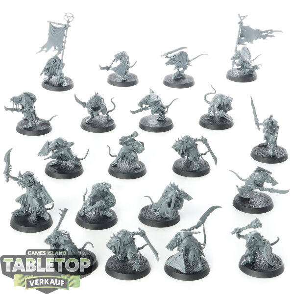 Skaven - 20 Clanrats - unbemalt
