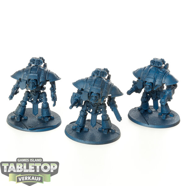 Adeptus Titanicus - 3x Questoris Knights - grundiert