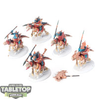 Seraphon - 5x Saurus Knight - bemalt