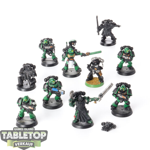 Space Marines - 10 x Tactical Squad klassisch - teilweise bemalt