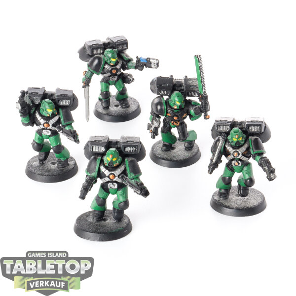 Space Marines - 5 x Assault Marines klassisch - bemalt