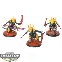 Tyraniden - 3x Tyranid Warriors - bemalt