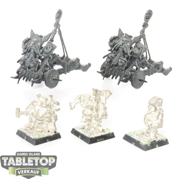 Dwarfen Mountain Holds - 5 Grudge Thrower - grundiert
