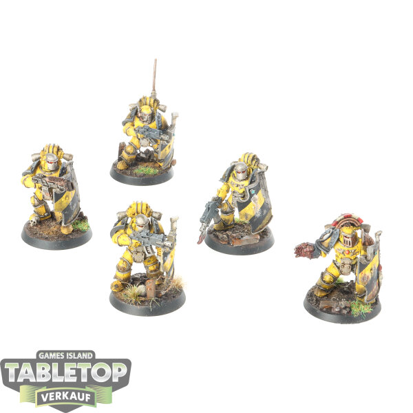 Horus Heresy - 5x Imperial Fists Legion Phalanx Warder Squad - bemalt