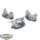 Skaven - 3x Warplock Jezzails - unbemalt