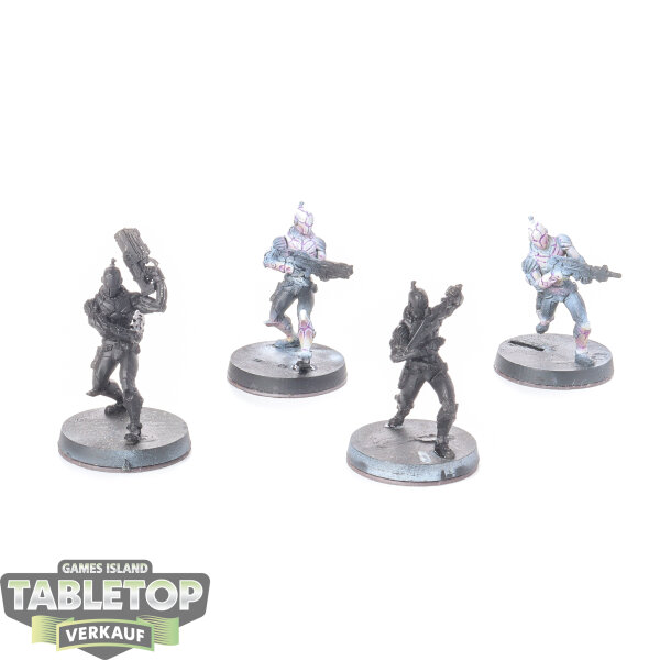 Infinity - Aleph: 4x Myrmidons - teilweise bemalt