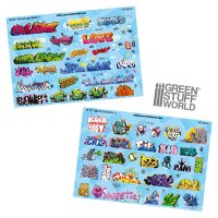 Green Stuff World - Model railway graffiti decals 1:87 HO...