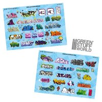Green Stuff World - Model railway graffiti decals 1:87 HO...