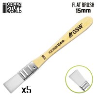 Green Stuff World - Flat Synthetic Brush (Pack x5)