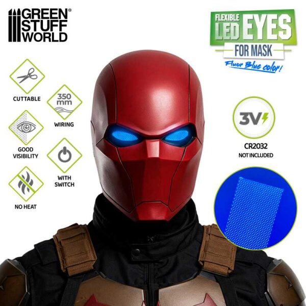 Green Stuff World - Flexible led eyes for mask - Blue